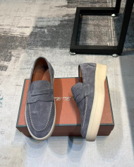 Lora Piana Classic Lefu shoes cowhide  cashmere