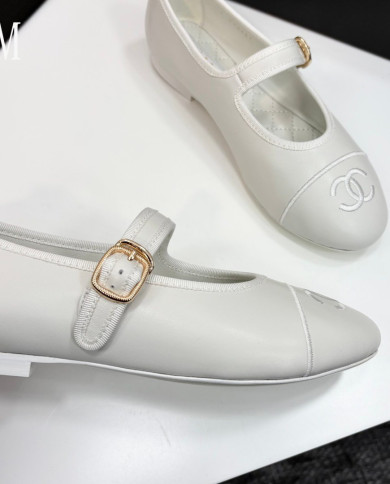 Chanel Women's Buckle Mary Jane Shoes