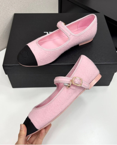 Chanel Women's Tweed Colorblock Mary Jane Shoes