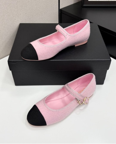 Chanel Women's Tweed Colorblock Mary Jane Shoes