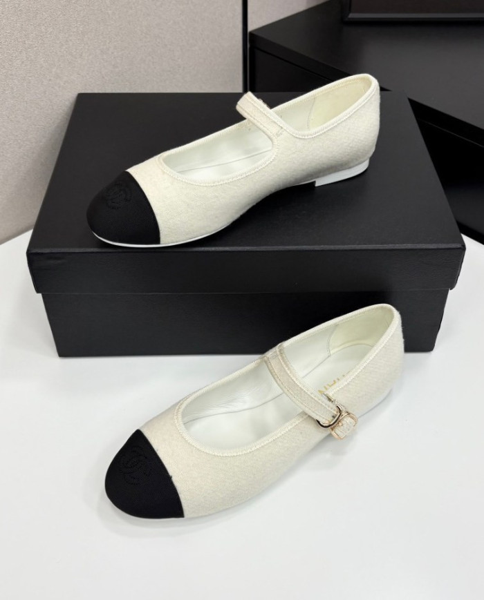 Chanel Women's Tweed Colorblock Mary Jane Shoes