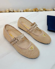 Prada Women's Mesh Mary Jane Flats