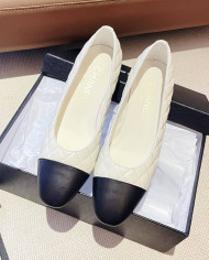 Chanel Women's Quilted Colorblock Square Toe Low Heels