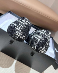 Chanel Women's Tweed Colorblock Pointed Toe Low Heels