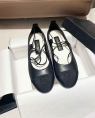Chanel Women's CC Logo Strap Flats