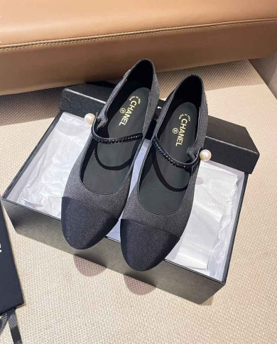 Chanel Women's Pearl Embellished Mary Jane Shoes