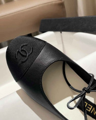 Chanel Women's CC Logo Strap Flats