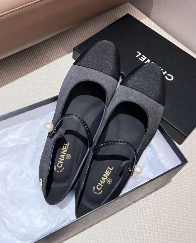 Chanel Women's Pearl Embellished Mary Jane Shoes