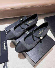 Chanel Women's Pearl Embellished Mary Jane Shoes