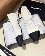 Chanel Women's Pearl Embellished Mary Jane Shoes