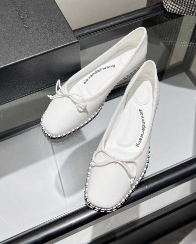Alexander Wang Women's Studded Bow Flats