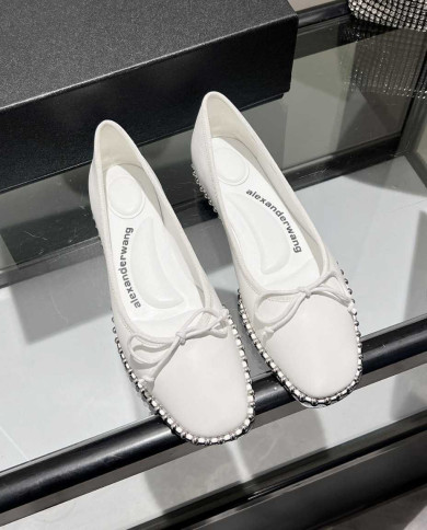 Alexander Wang Women's Studded Bow Flats