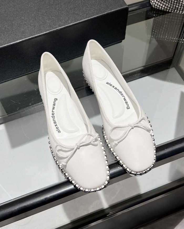 Alexander Wang Women's Studded Bow Flats