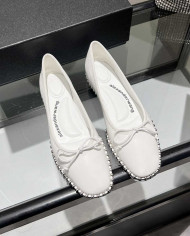 Alexander Wang Women's Studded Bow Flats