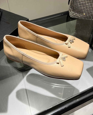 Alexander Wang Women's Square Toe Bow Flats