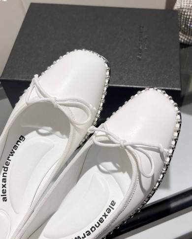 Alexander Wang Women's Studded Bow Flats