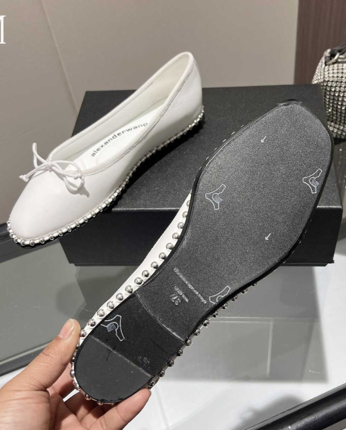 Alexander Wang Women's Studded Bow Flats