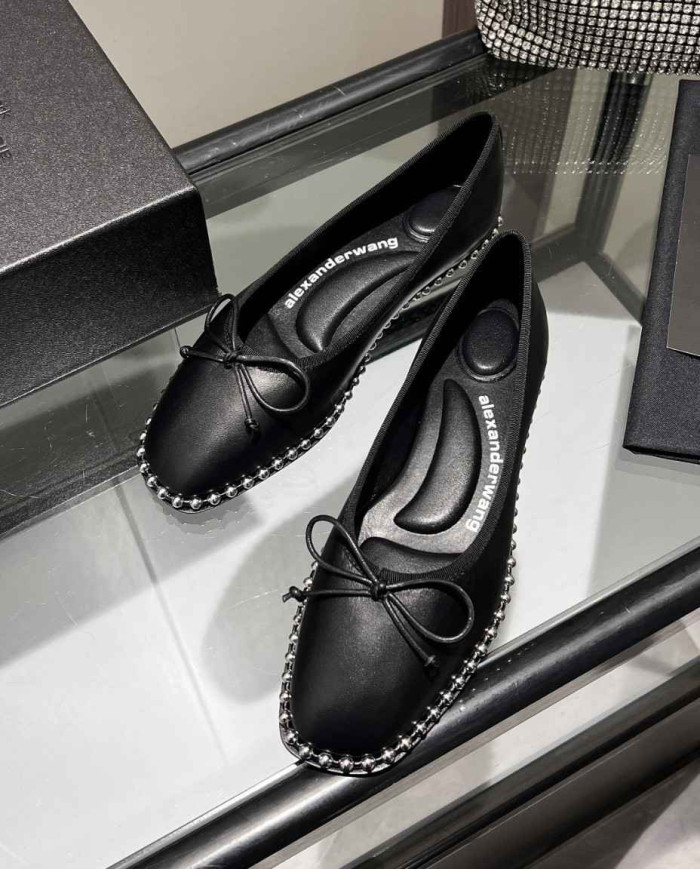 Alexander Wang Women's Studded Bow Flats