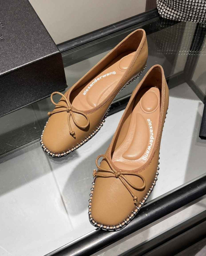 Alexander Wang Women's Studded Bow Flats