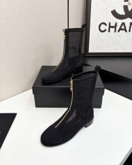 Chanel Women's Colorblock Mesh Ankle Boots