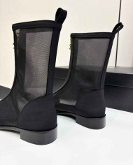 Chanel Women's Colorblock Mesh Ankle Boots