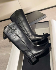 Chanel Classic CC Logo Knee-High Boots