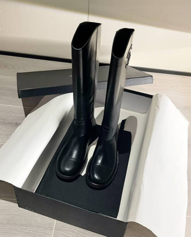 Chanel Classic CC Logo Knee-High Boots