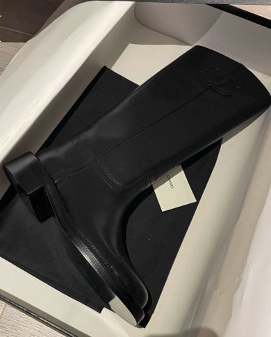 Chanel Classic CC Logo Knee-High Boots