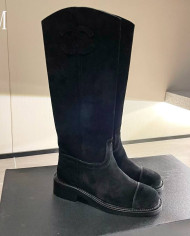 Chanel Classic CC Logo Knee-High Boots