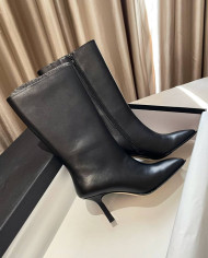 Balenciaga Patent Leather Square Toe Knee High Boots