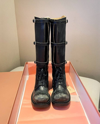 Miu Miu Women's Lace up Tall Boots