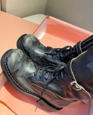 Miu Miu Women's Lace up Tall Boots