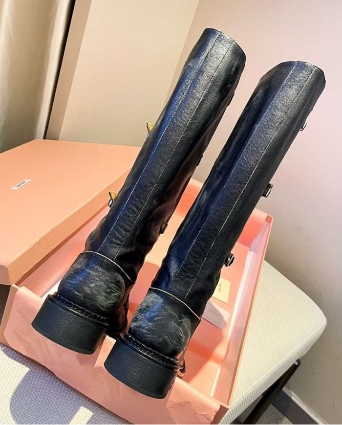 Miu Miu Women's Lace up Tall Boots