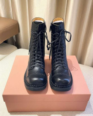 Miu Miu Women's Lace up Mid Calf Boots