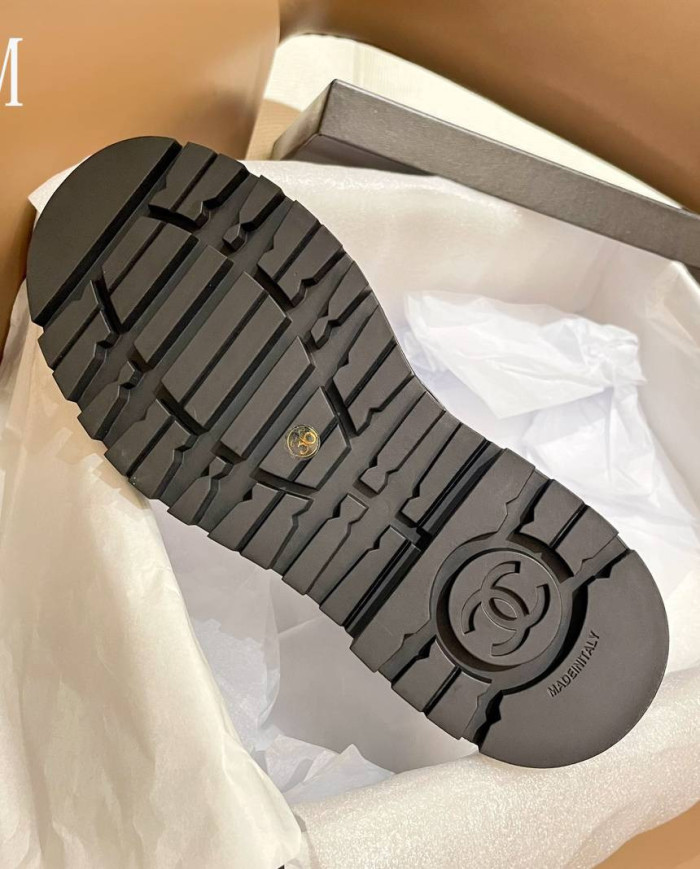 Chanel Women's Bicolor Combat Boots