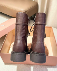 Miu Miu Women's Lace up Mid Calf Boots