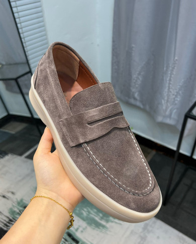 Lora Piana Classic Lefu shoes cowhide  cashmere