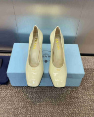 Prada Women's Square Toe Patent Leather Pumps