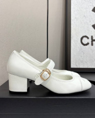 Chanel Women's Mary Jane Block Heel Pumps