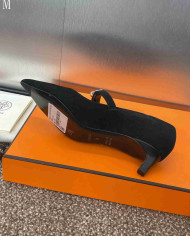 Hermes Women's Kelly Buckle Pointed Toe Heels