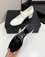 Chanel Women's Mary Jane Block Heel Pumps