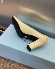 Prada Women's Square Toe Patent Leather Pumps