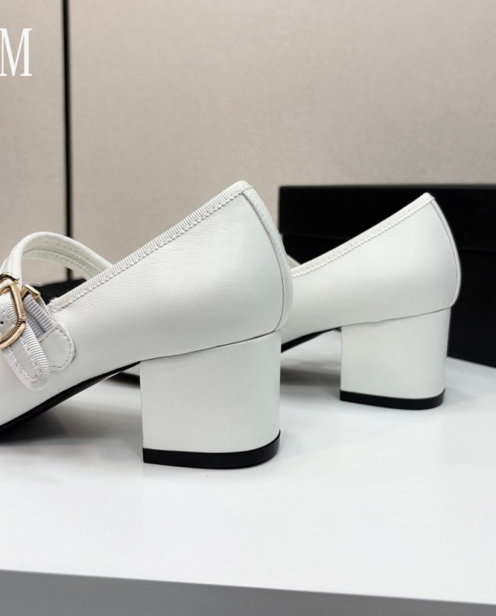 Chanel Women's Mary Jane Block Heel Pumps