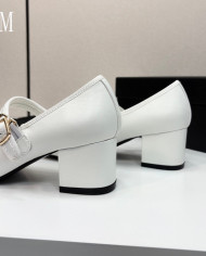 Chanel Women's Mary Jane Block Heel Pumps