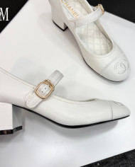 Chanel Women's Mary Jane Block Heel Pumps