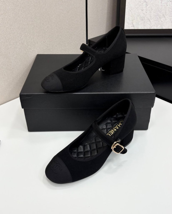 Chanel Women's Mary Jane Block Heel Pumps