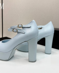 Chanel Women's Two Tone Platform Mary Jane Heels