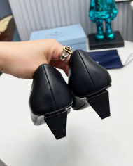 Prada Women's Rhinestone Pointed Toe Kitten Heels