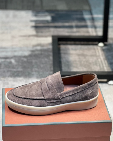 Lora Piana Classic Lefu shoes cowhide  cashmere