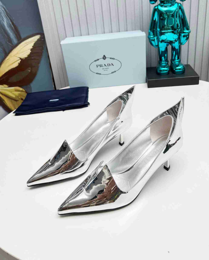 Prada Women's Pointed Toe Kitten Heels